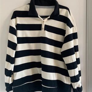 Black & White Rugby Top